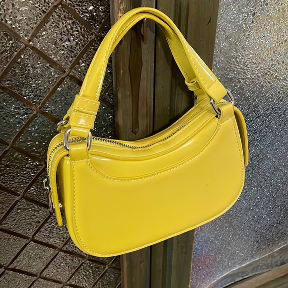 Zara Vibrant Yellow Mini Bag with Silver hardware - Picture 2 of 6